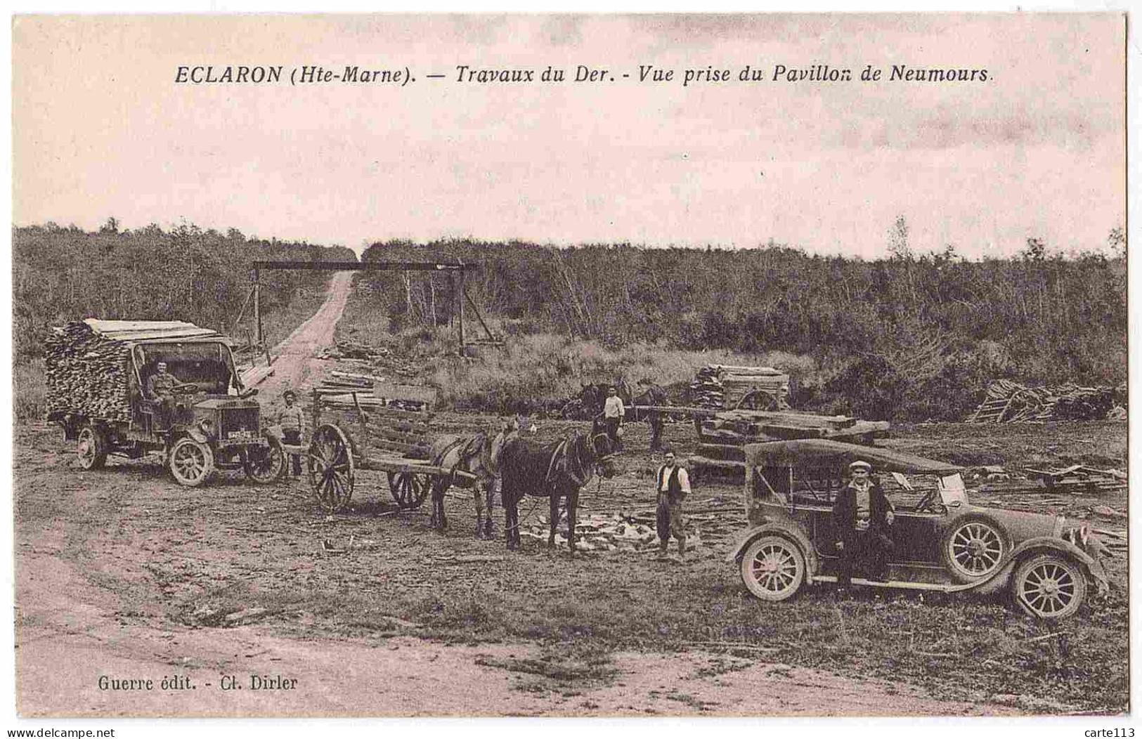 52 - B32743CPA - ECLARON - Travaux Du DER. Vue Prise Du Pavillon De Neumours - Parfait état - HAUTE-MARNE - Eclaron Braucourt Sainte Liviere