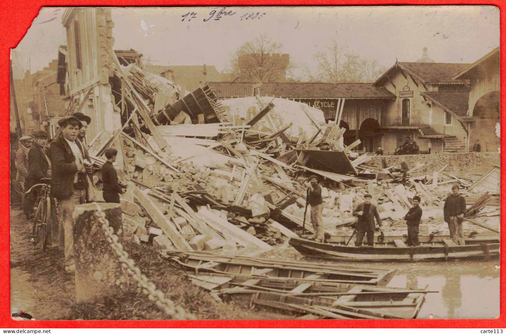 33 - T29247CPA - CADILLAC - Carte Photo - Catastrophe  Septembre 1905 - Photo Hamiaux - Bon état - GIRONDE - Cadillac