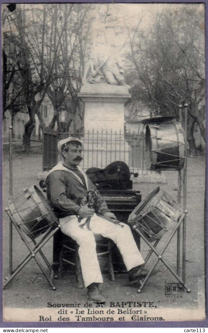 83 - B26775CPA - BARJOLS - Souvenir De M. BAPTISTE - Le Lion De Belfort, Roi Des Tambours Et Clairons.  Monument Martin - Barjols