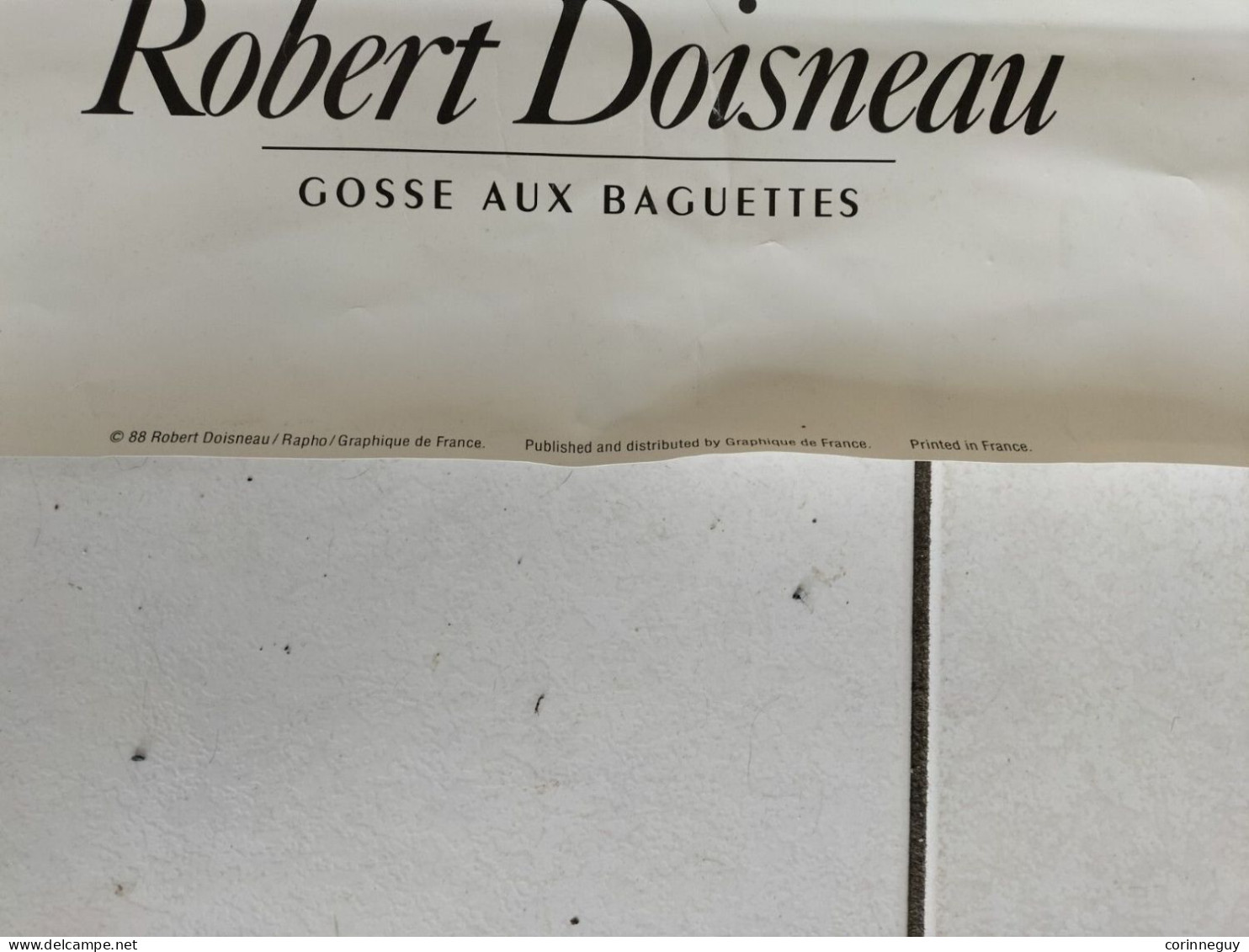 Poster Affiche Robert Doisneau "Gosse Aux Baguettes"1945 60x80cm Vintage - Affiches