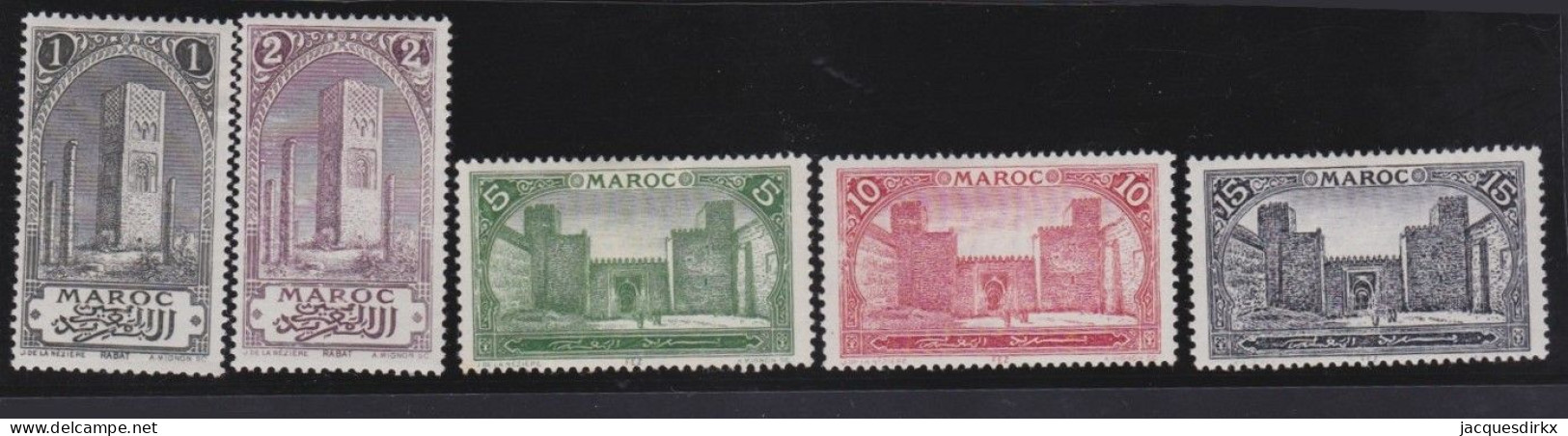 Maroc   .  Y&T   .    5 Timbres     .      *    .    Neuf Avec Gomme - Unused Stamps