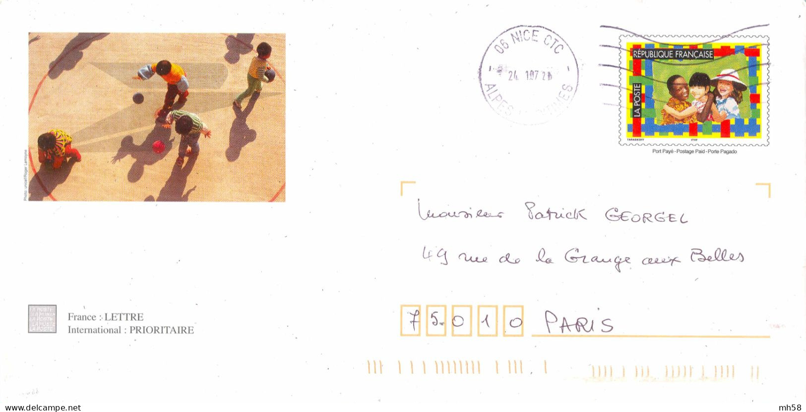 Entier FRANCE - PAP Enveloppe Service HORS COMMERCE Obl. En 2007 - Voeux Postiers 2004 - TVP Unicef - Prêts-à-poster:Stamped On Demand & Semi-official Overprinting (1995-...)