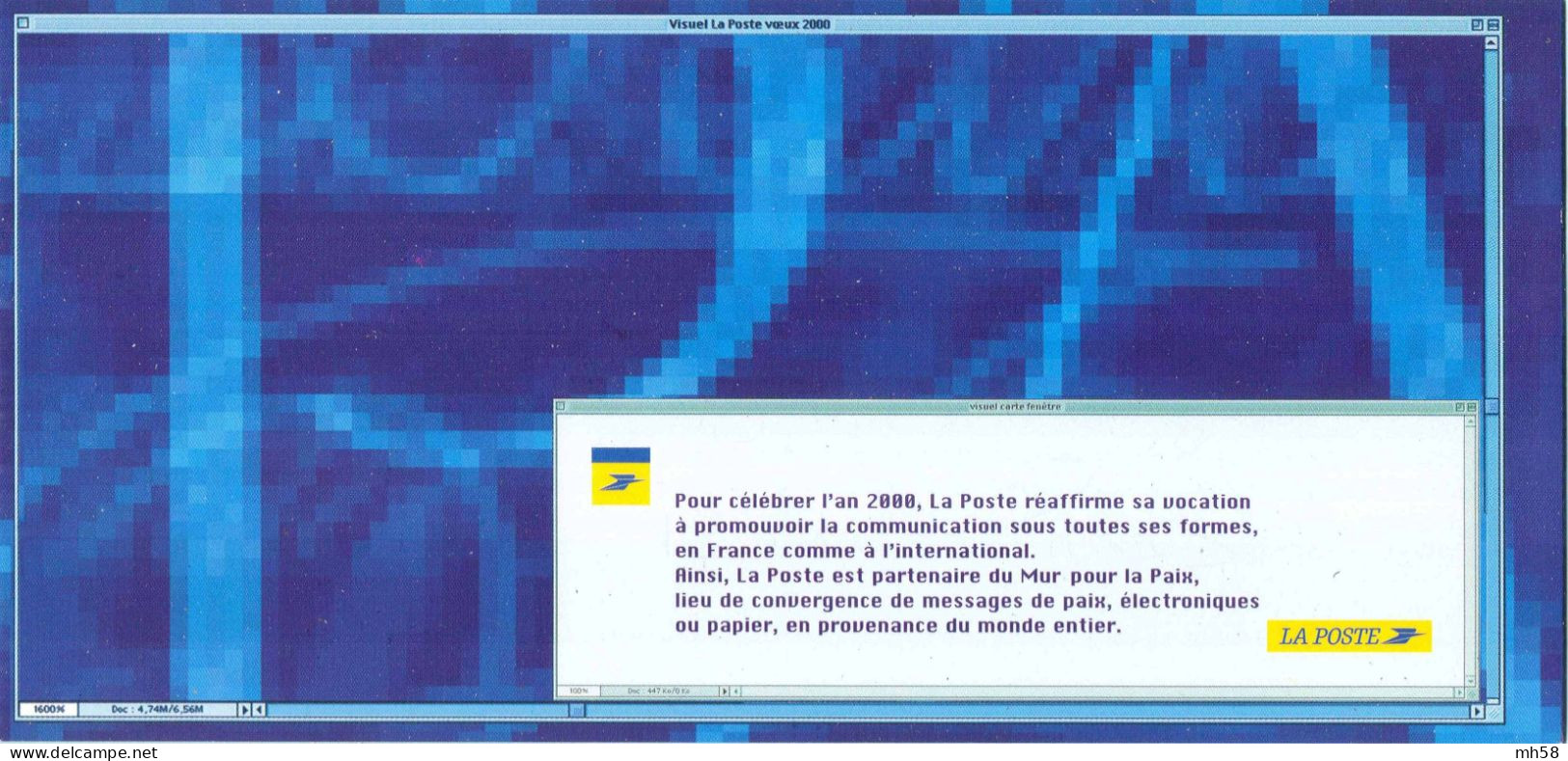 Entier FRANCE - PAP Enveloppe Service HORS COMMERCE Obl. En 2006 - Voeux Postiers 2000 - TVP An 2000 - PAP : Su Commissione Privata TSC E Sovrastampe Semi-ufficiali