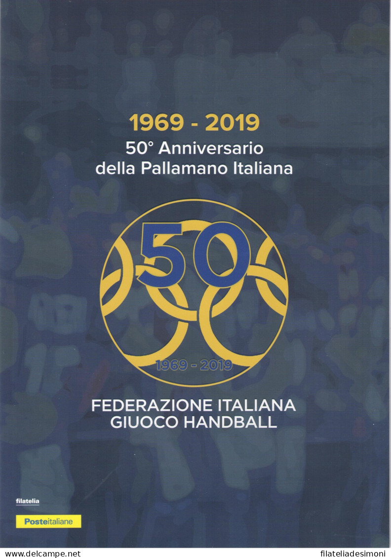 2019 Italia - Repubblica, Folder - Giuoco Handball N. 722 - MNH** - Folder