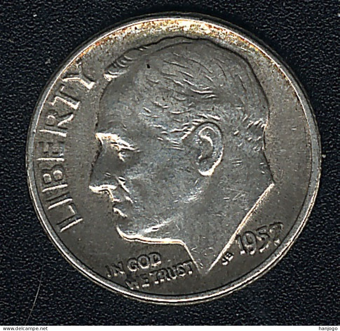 USA, 1 Dime 1957 Ohne Mzz, Silber - 1946-...: Roosevelt