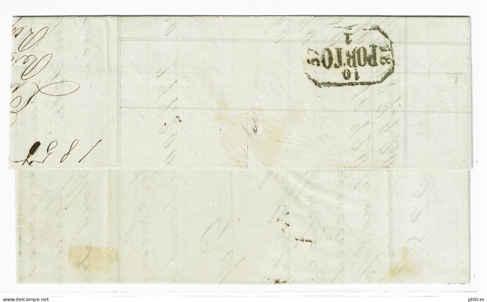 Portugal, 1857, # 12, Para O Porto - Covers & Documents