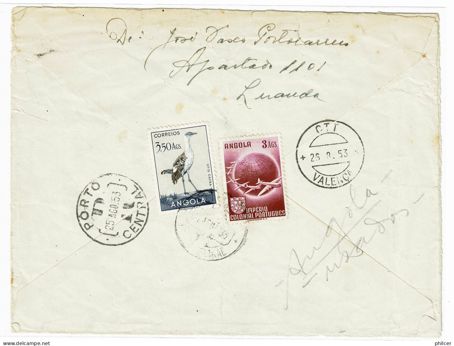 Angola, 1953, # 368, Para Valença - Angola