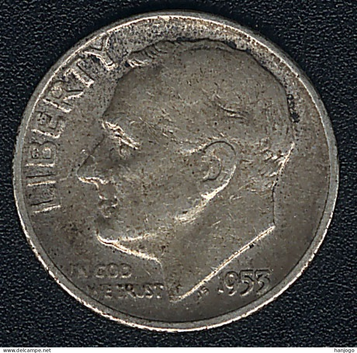 USA, 1 Dime 1953 Ohne Mzz, Silber - 1946-...: Roosevelt