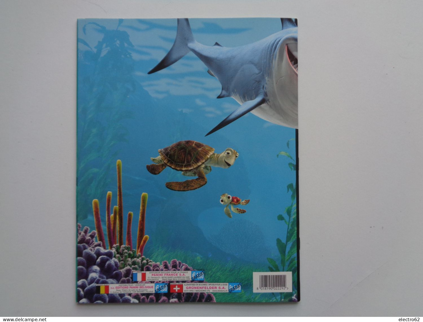 PANINI DISNEY Album NEMO VIDE Poisson Tortue - Edizione Francese