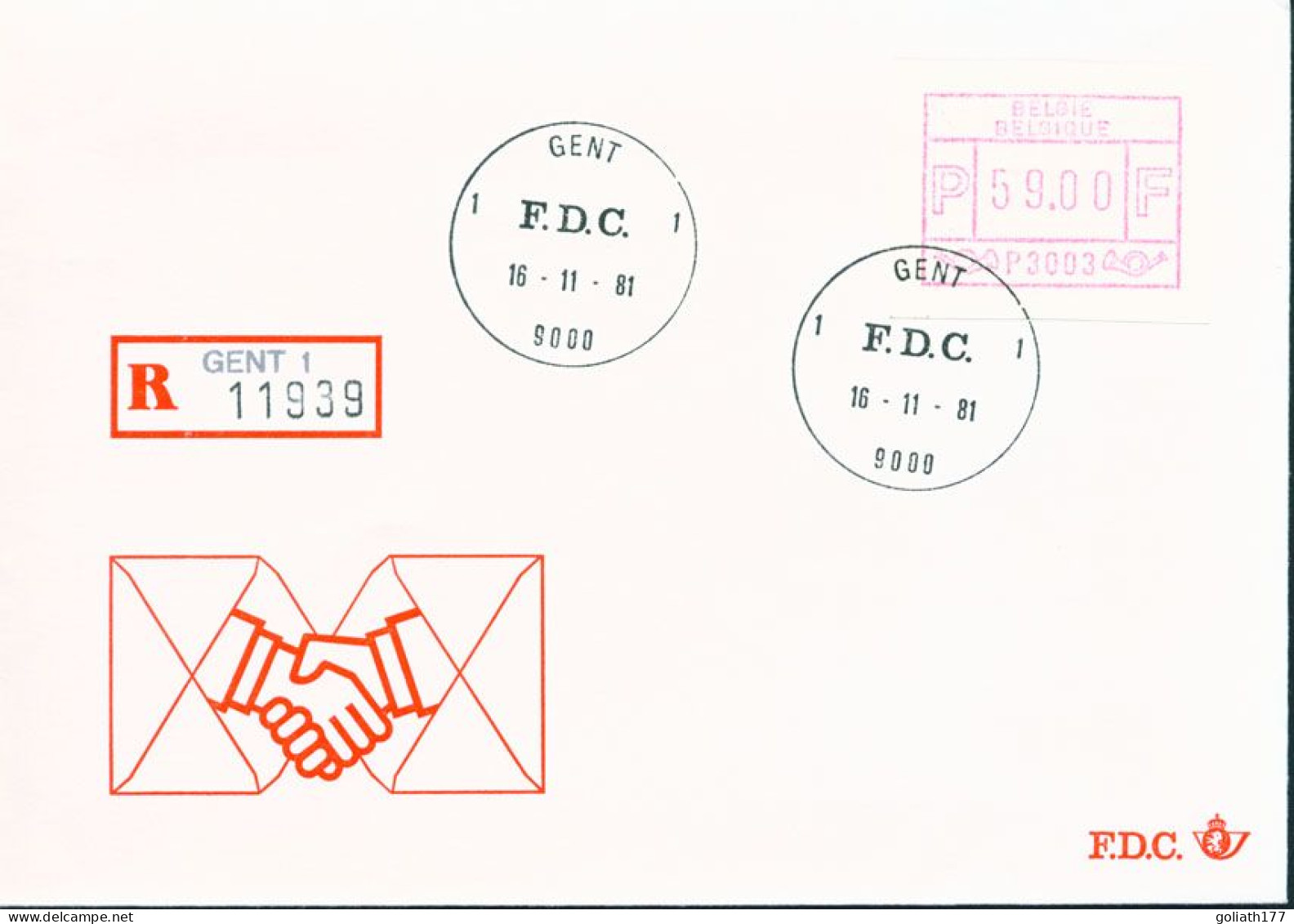 ATM3 "59Bf" Op FDC - Lettres & Documents