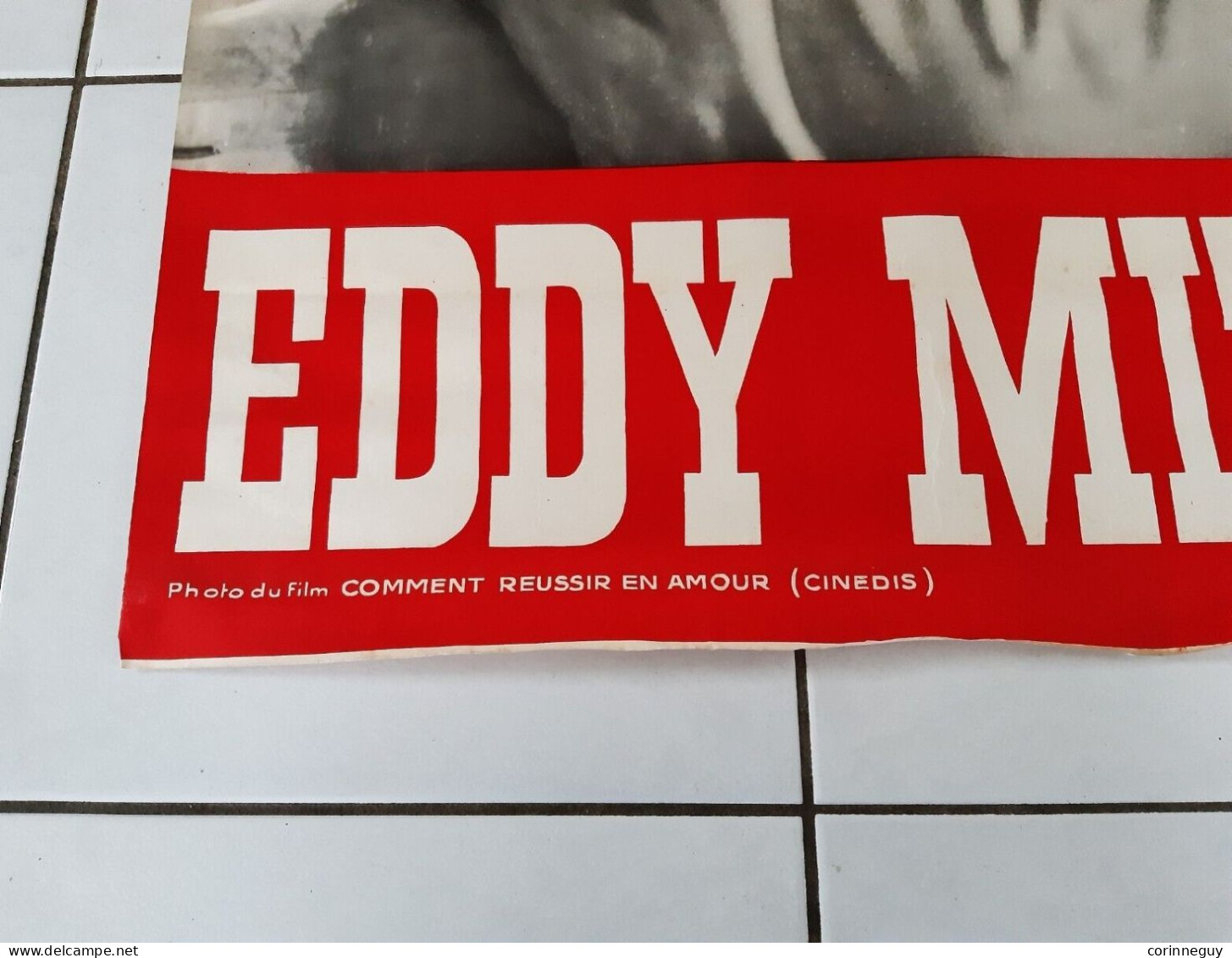 RARE EDDY MITCHELL- AFFICHE PROMO ORIGINALE-BARCLAY - C 1960 - Affiches