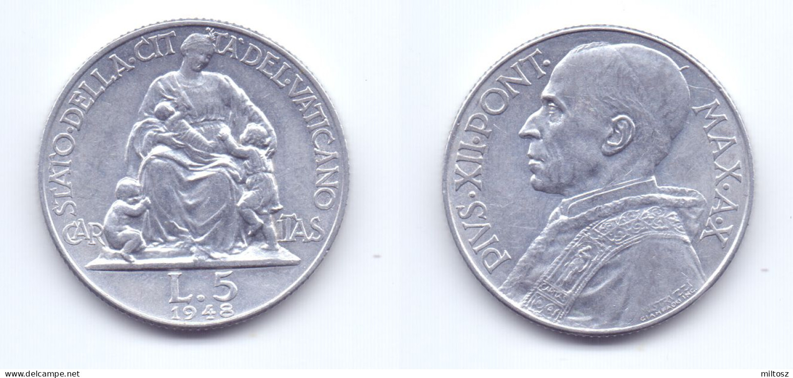 Vatican 5 Lire 1948 - Vatikan