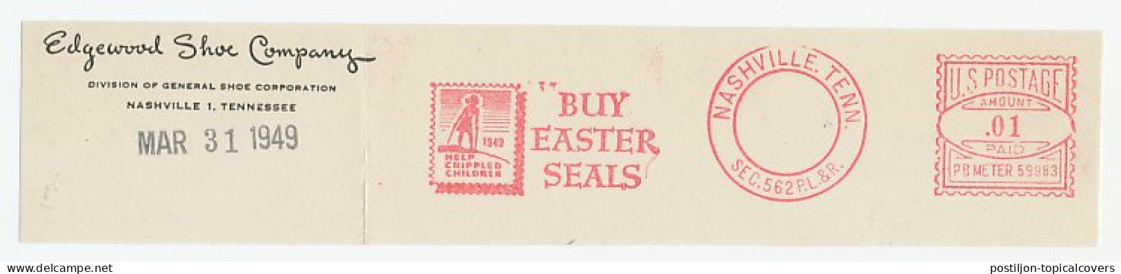 Meter Top Cut USA ( 1949 ) Easter Seals - Help Crippled Children - Handicap