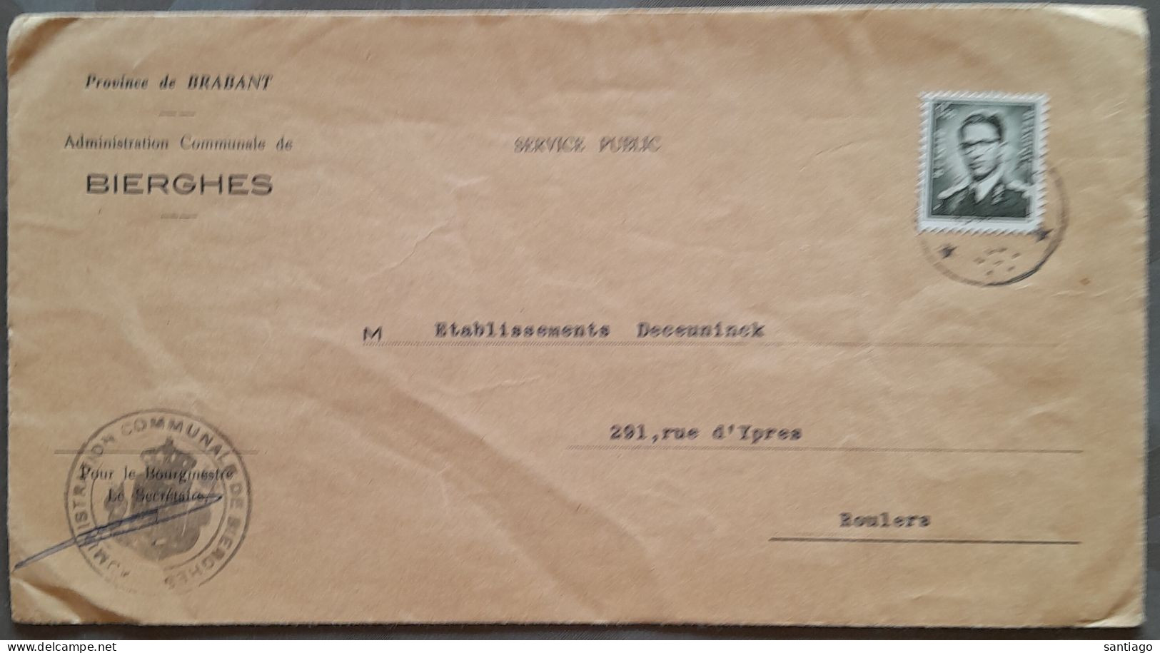 Administration Communale De BIERGHES  Met Sterrestempel - Briefe U. Dokumente