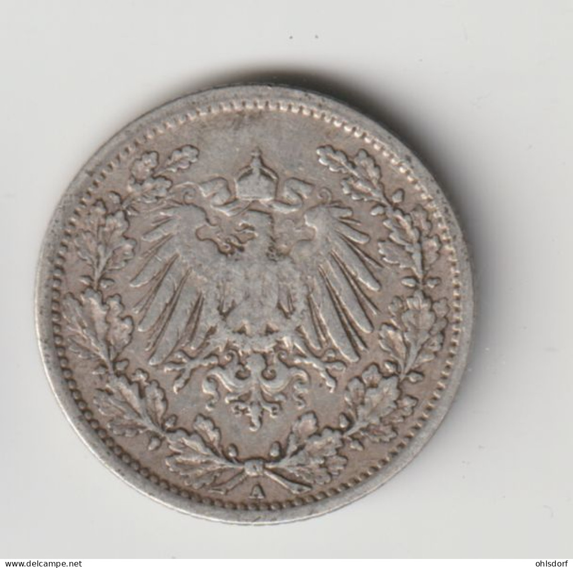 DEUTSCHES REICH 1906 A: 1/2 Mark, Silver, KM 17 - 1/2 Mark