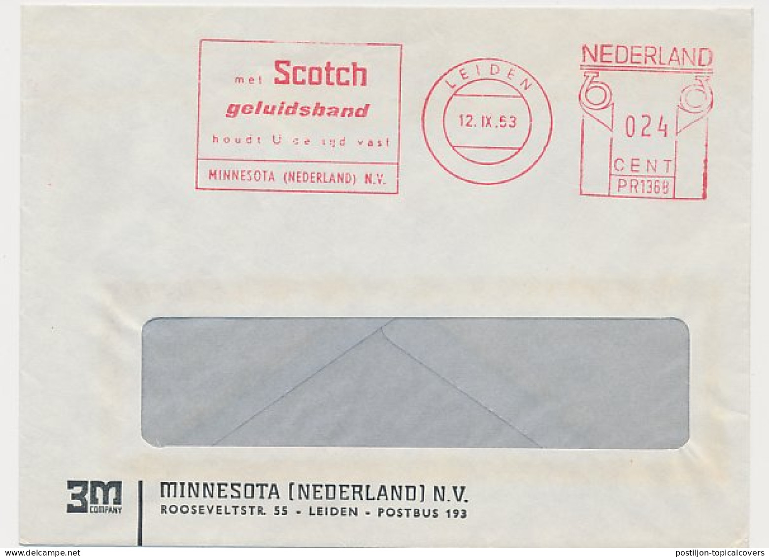 Meter Cover Netherlands 1963 Audio Tape - Magnetic Tape - Scotch - Leiden - Muziek
