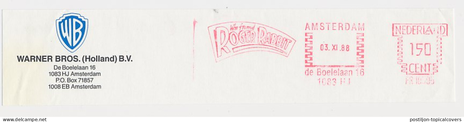 Meter Top Cut Netherlands 1988 Who Framed Roger Rabbit - Movie - Cinema