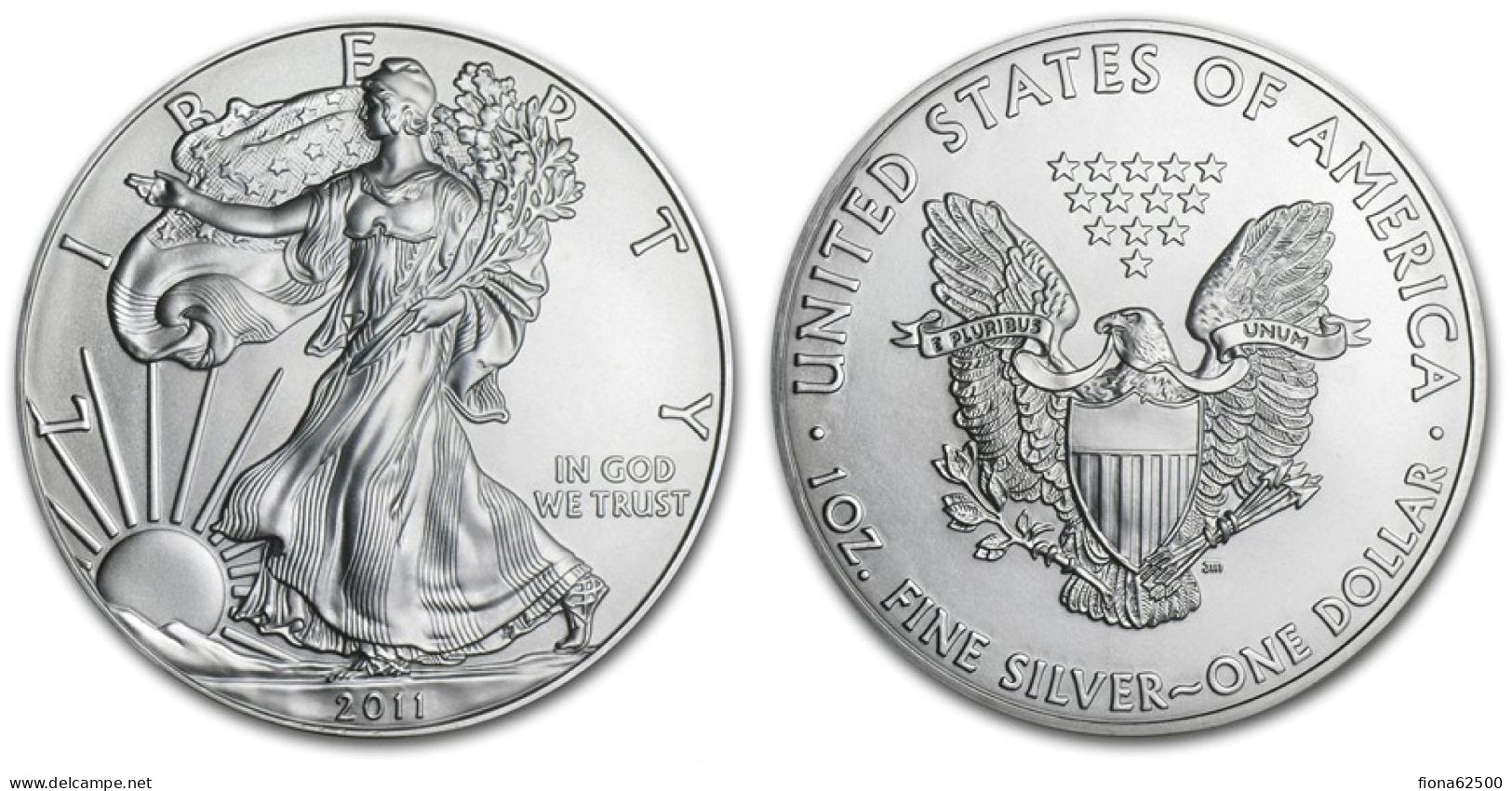 ETATS-UNIS . 1 DOLLAR SILVER EAGLE . 2011 . - 2007-…: Presidents