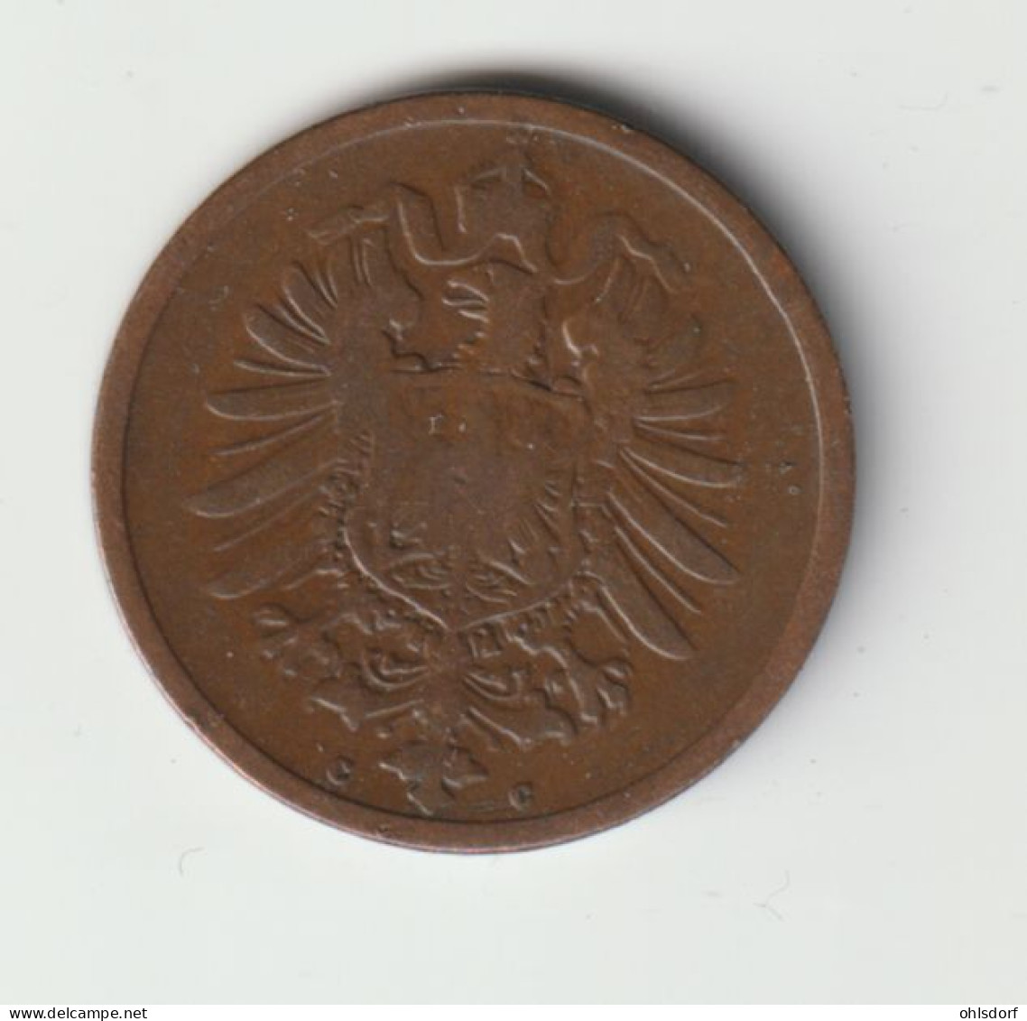 DEUTSCHES REICH 1876 C: 2 Pfennig, KM 2 - 2 Pfennig