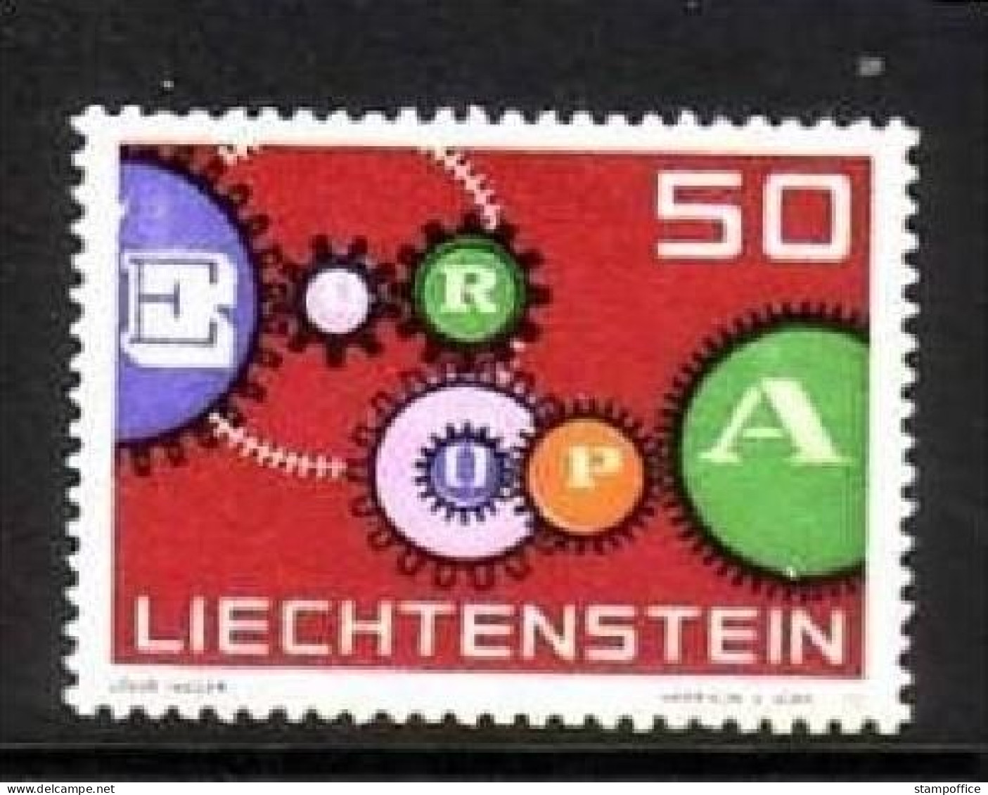 100 X LIECHTENSTEIN MI-NR. 414 POSTFRISCH(MINT) EUROPA 1961 GETRIEBEMUSTER - Nuovi