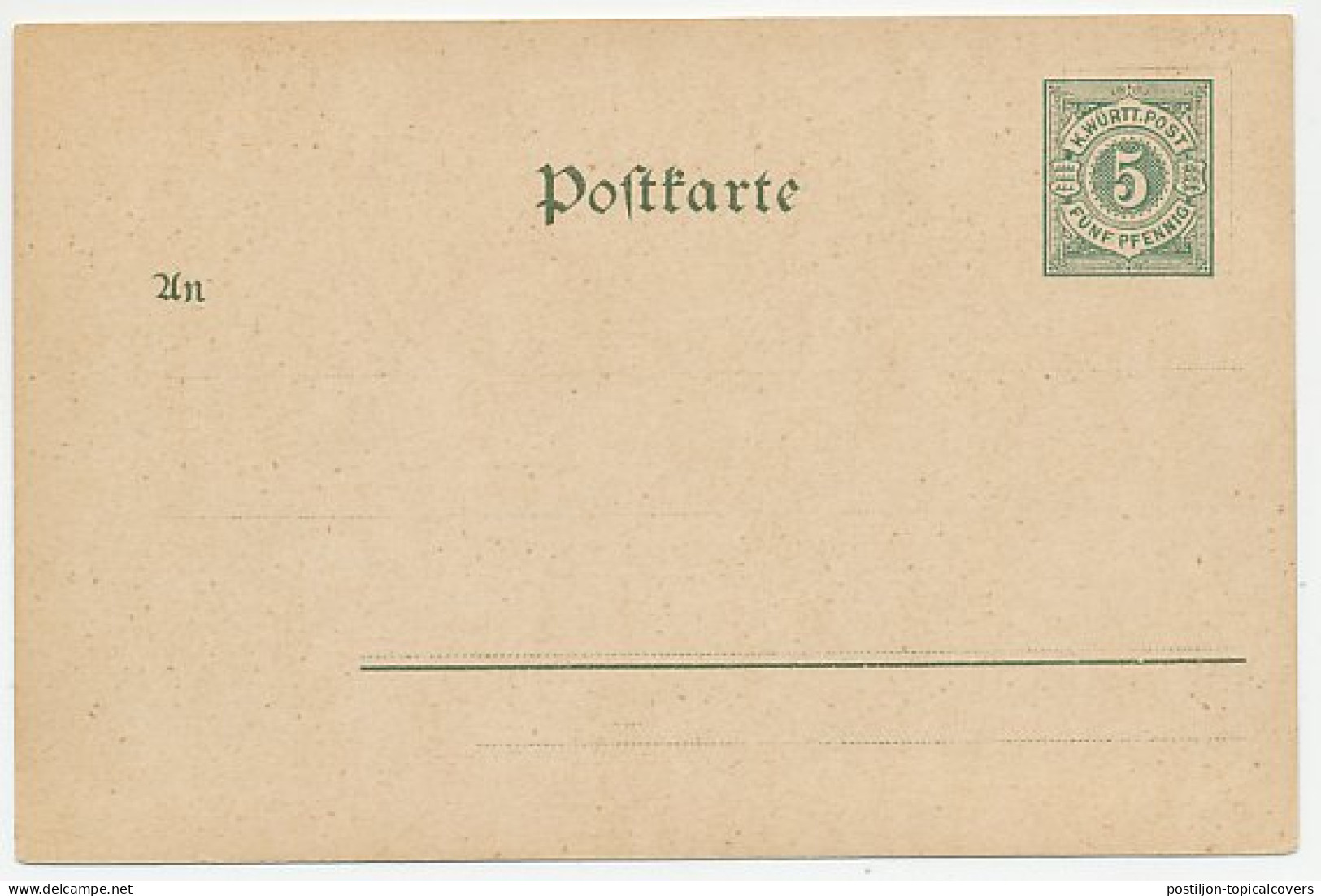 Postal Stationery Wurttemberg Hylas - Karl Olga - Eberhard - Mitología