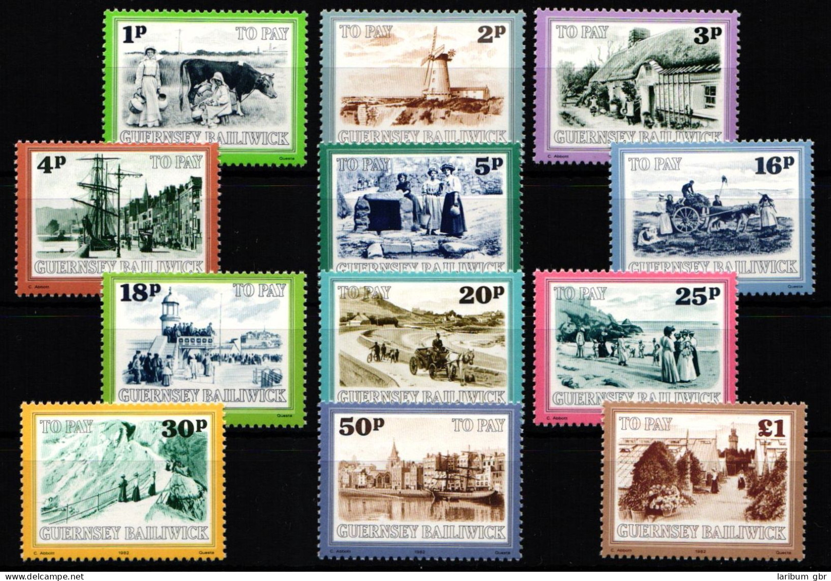 Großbritannien Guernsey Portomarken 30-41 Postfrisch #KI004 - Guernesey