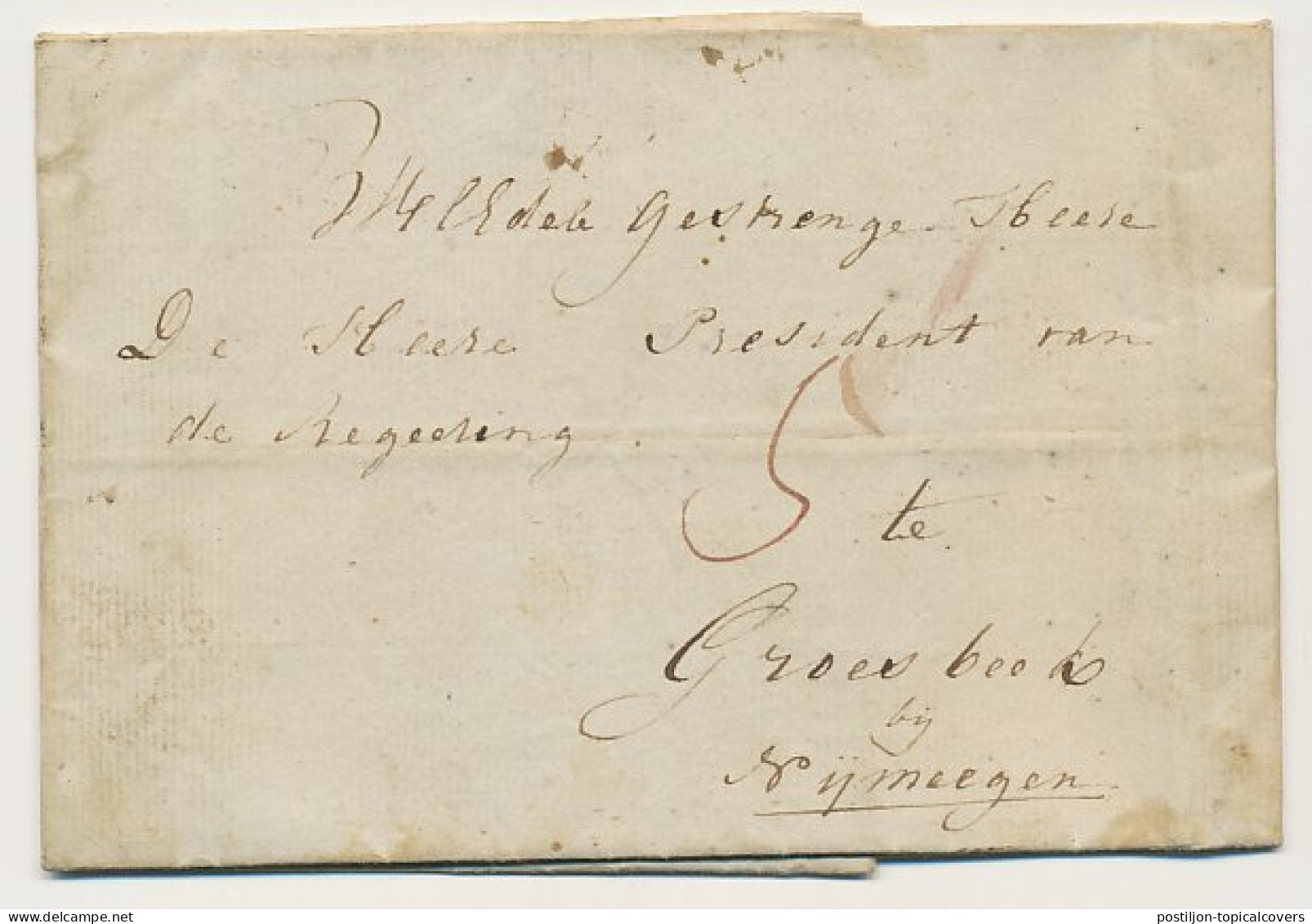 Haarlem - Groesbeek 1807 - Geschreven Postmerk Haarlem - ...-1852 Voorlopers