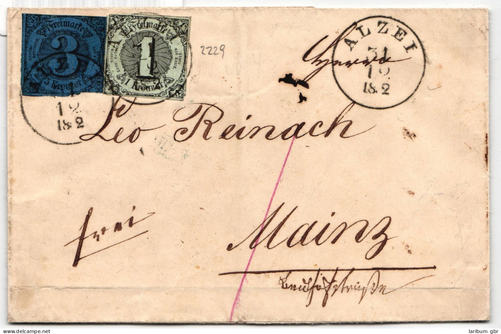 Thurn Und Taxis 7, 8 Auf Brief Als Mischfrankatur Typischer Taxisschnitt #NC888 - Cartas & Documentos