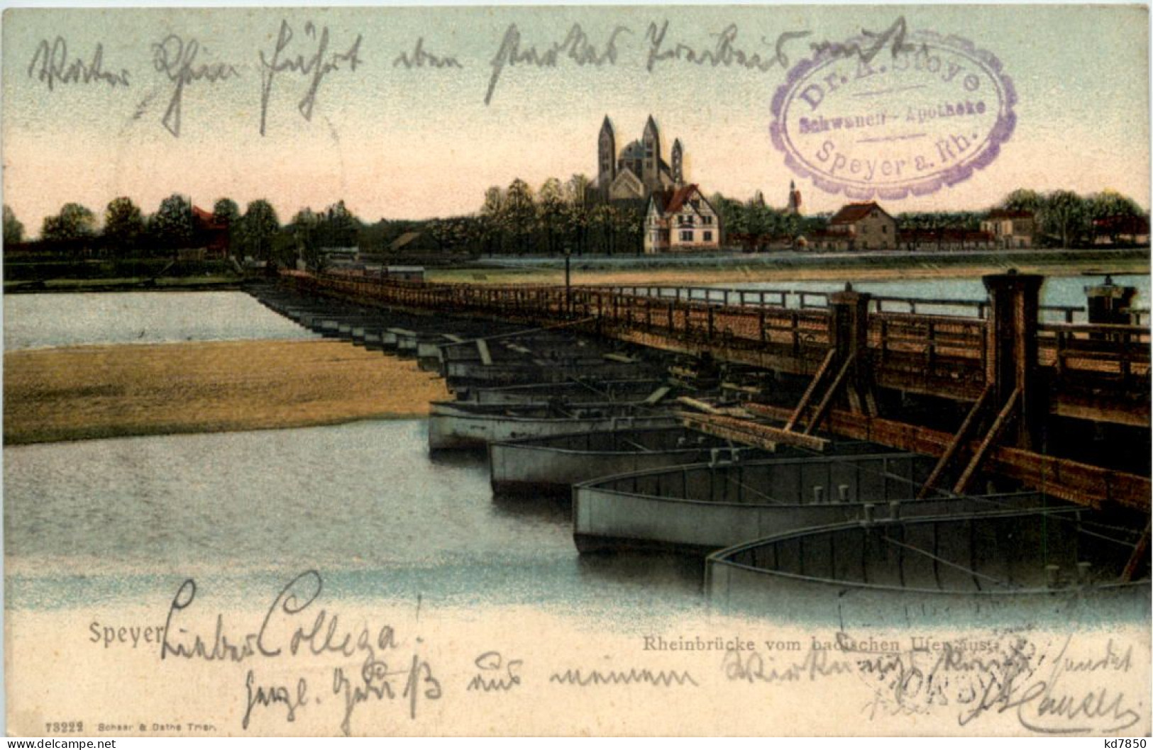 Speyer, Rheinbrücke Vom Badischen Ufer Aus - Speyer