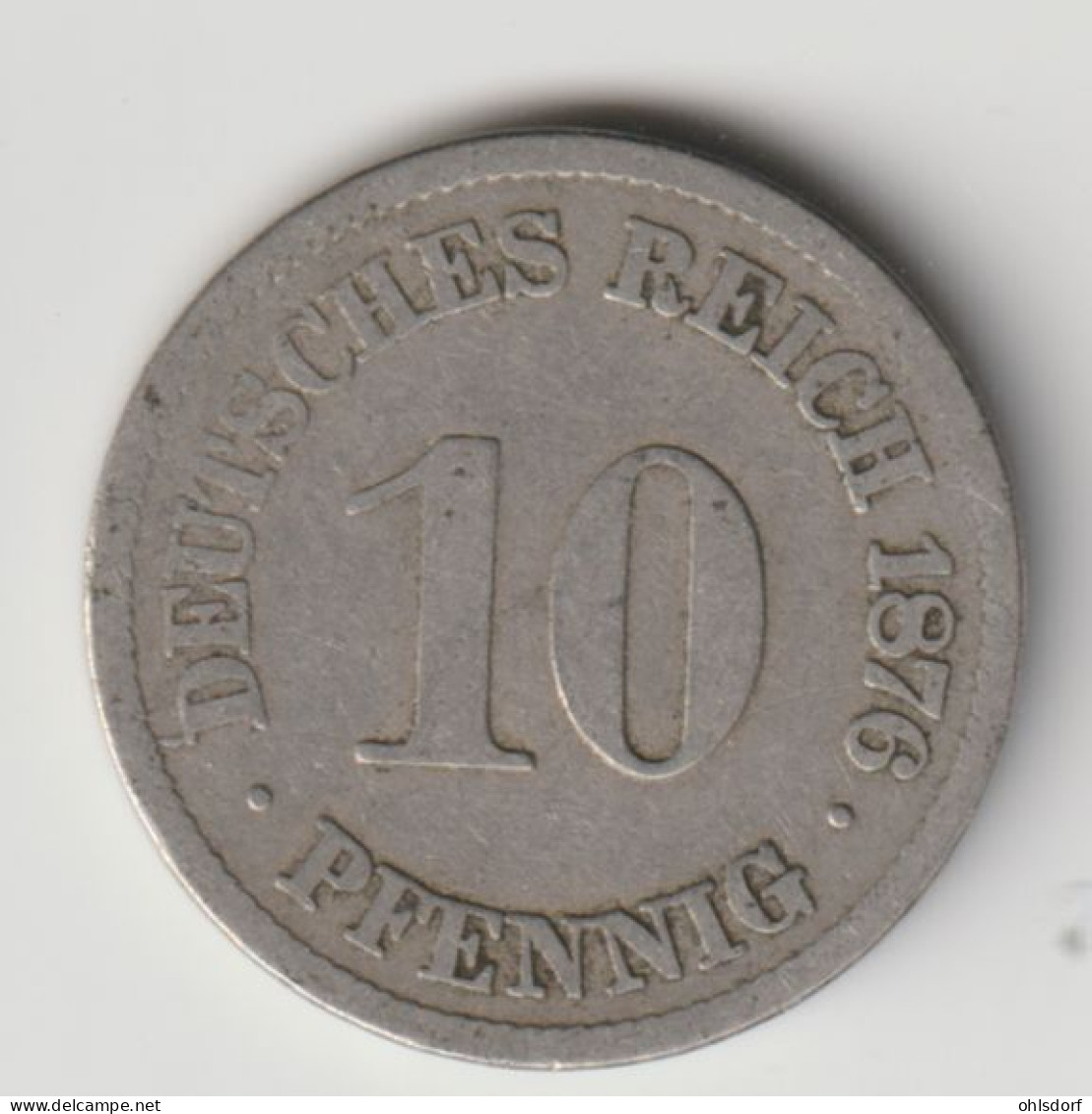 DEUTSCHES REICH 1876 A: 10 Pfennig, KM 4 - 10 Pfennig