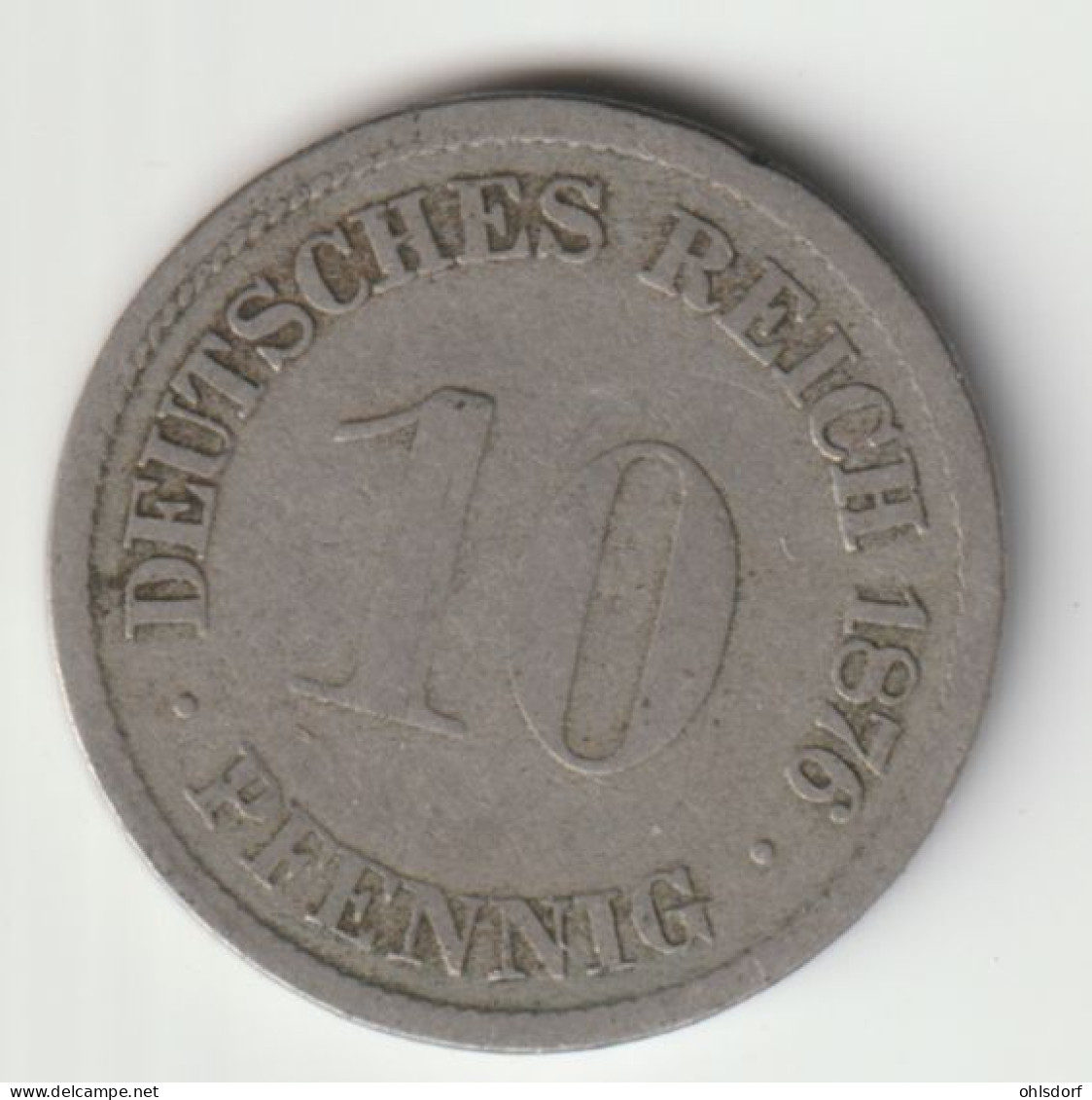 DEUTSCHES REICH 1876 D: 10 Pfennig, KM 4 - 10 Pfennig