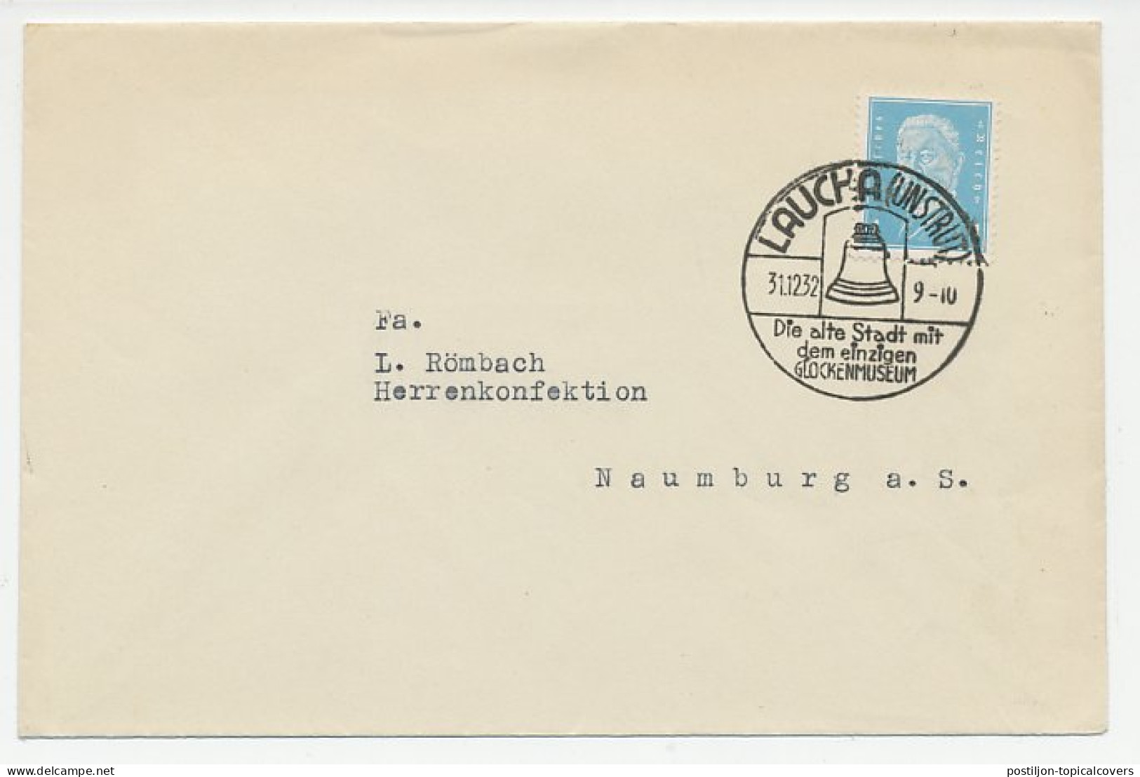 Cover / Postmark Deutsches Reich / Germany 1932 Clock Museum - Música