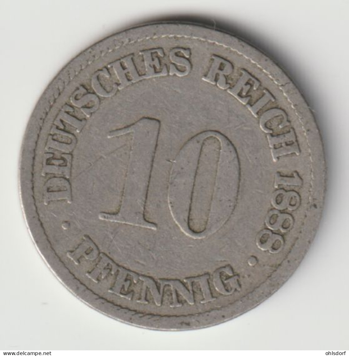 DEUTSCHES REICH 1888 A: 10 Pfennig, KM 4 - 10 Pfennig