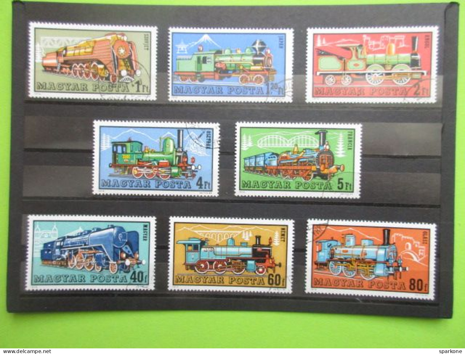 Série 8 Timbres - Magyar Posta - Hongrie 1972 - Locomotive - Oblitéré - Used Stamps