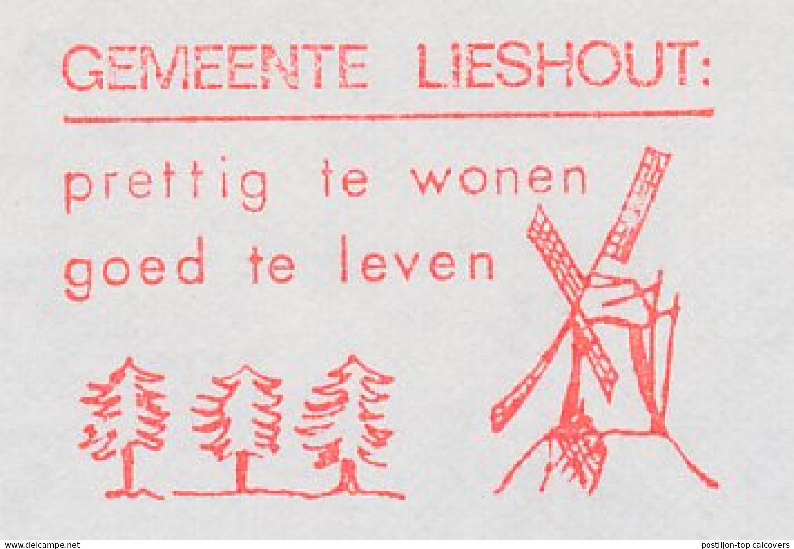 Meter Cover Netherlands 1988 Windmill - Lieshout  - Mühlen