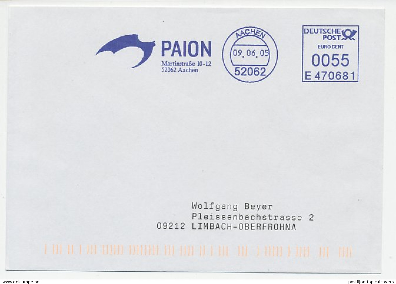 Meter Cover Germany 2005 PAION - Biopharmaceutical Company - Pharmacy