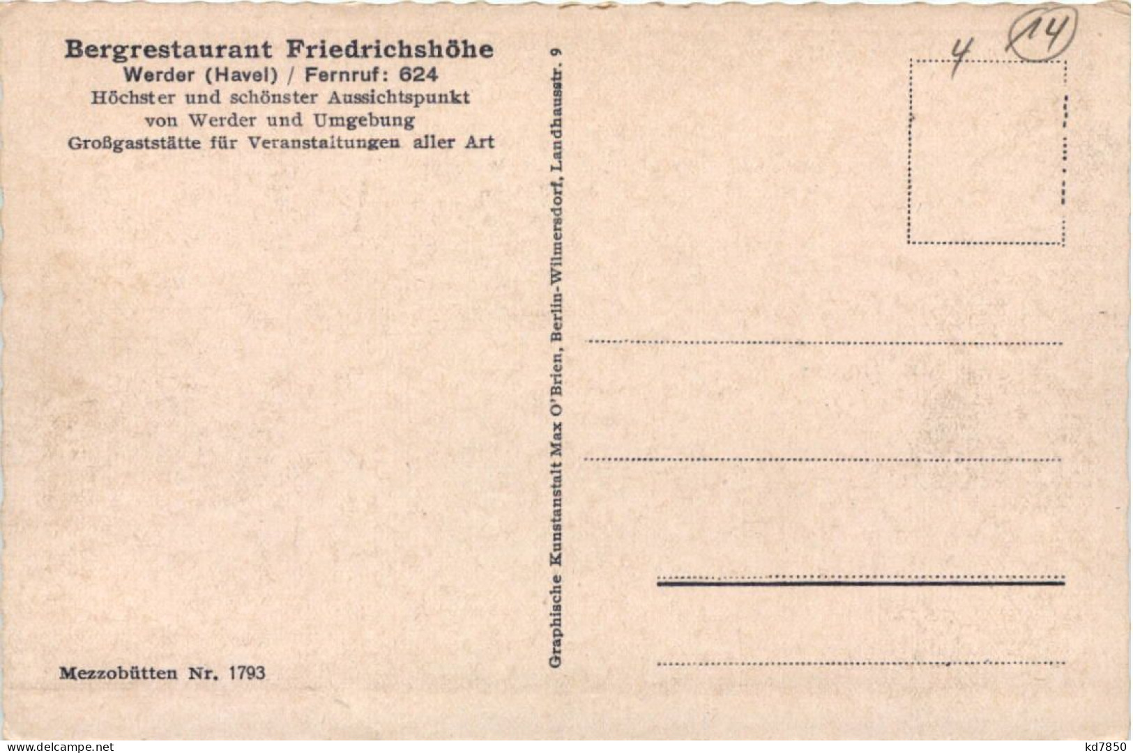 Werder Havel, Blick Auf Die Friedrichshöhe - Werder