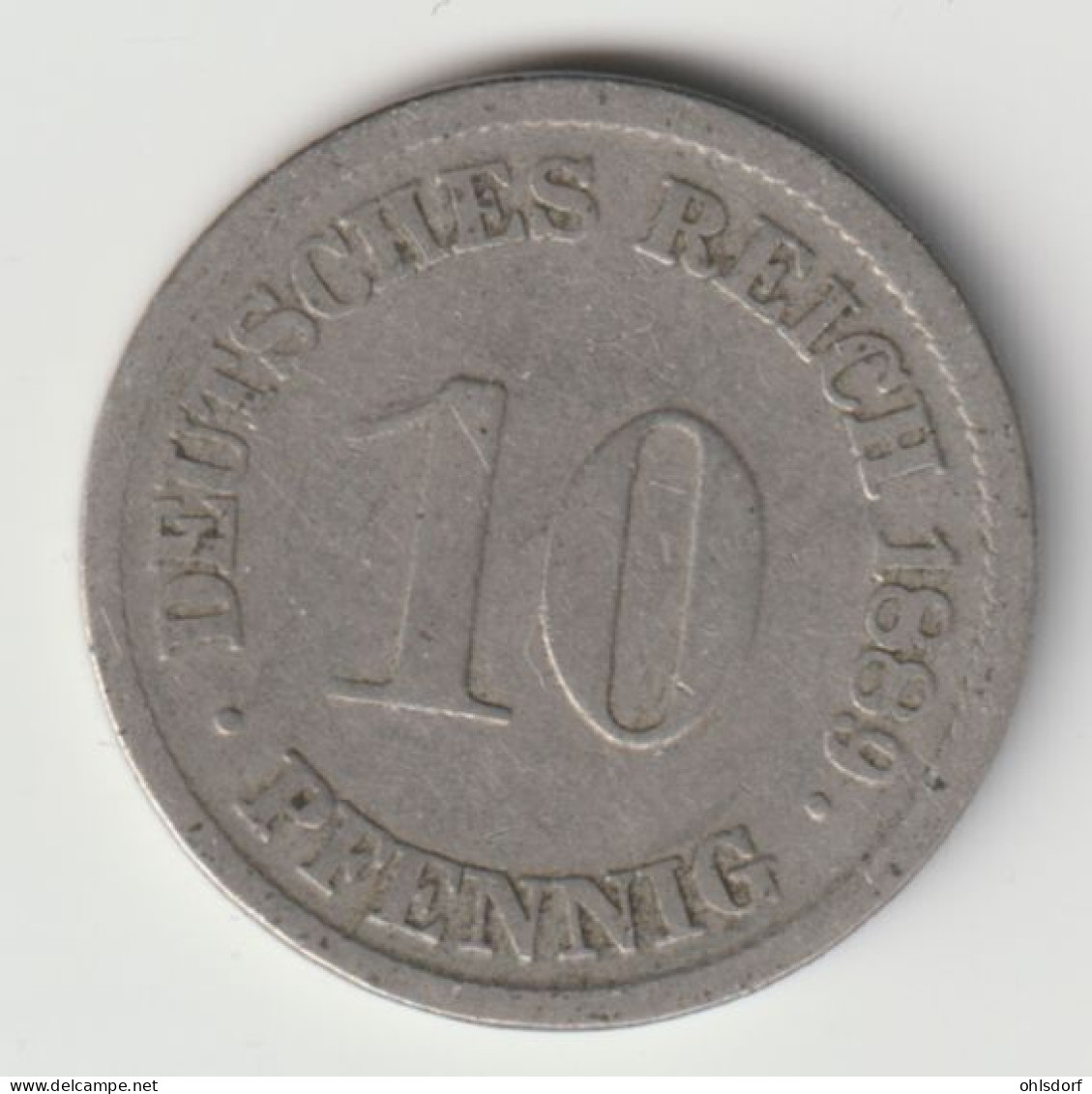 DEUTSCHES REICH 1889 D: 10 Pfennig, KM 4 - 10 Pfennig