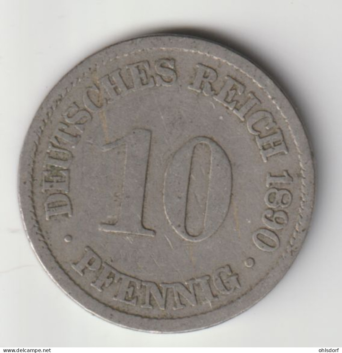 DEUTSCHES REICH 1890 A: 10 Pfennig, KM 4 - 10 Pfennig