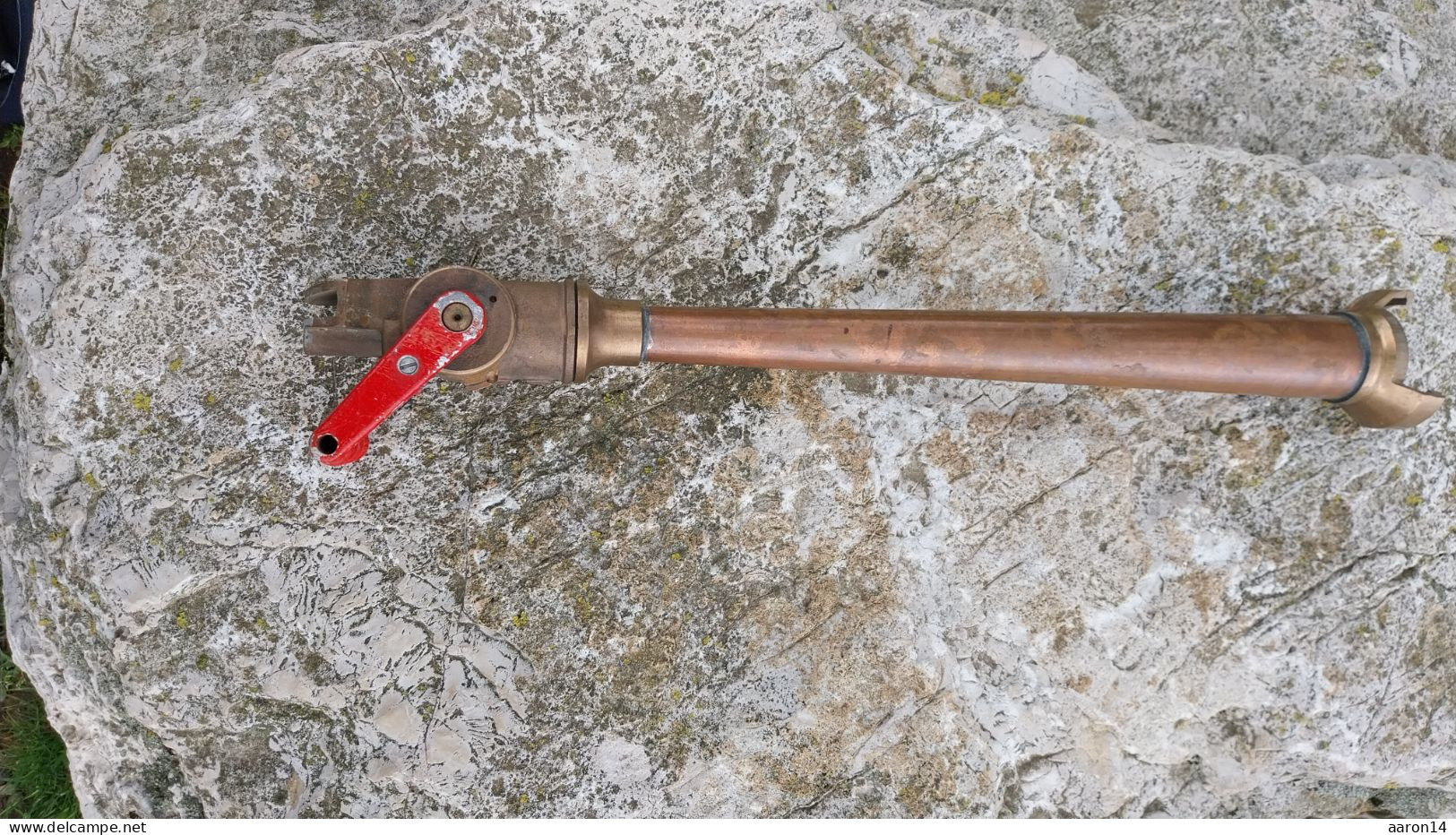 Ancienne Lance Incendie En Cuivre 53 Cm - Feuerwehr