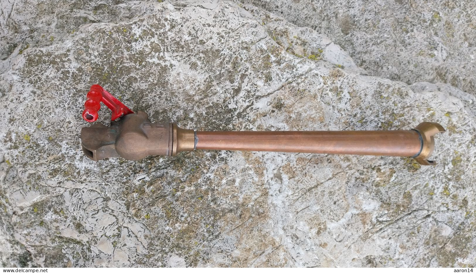 Ancienne Lance Incendie En Cuivre 53 Cm - Feuerwehr