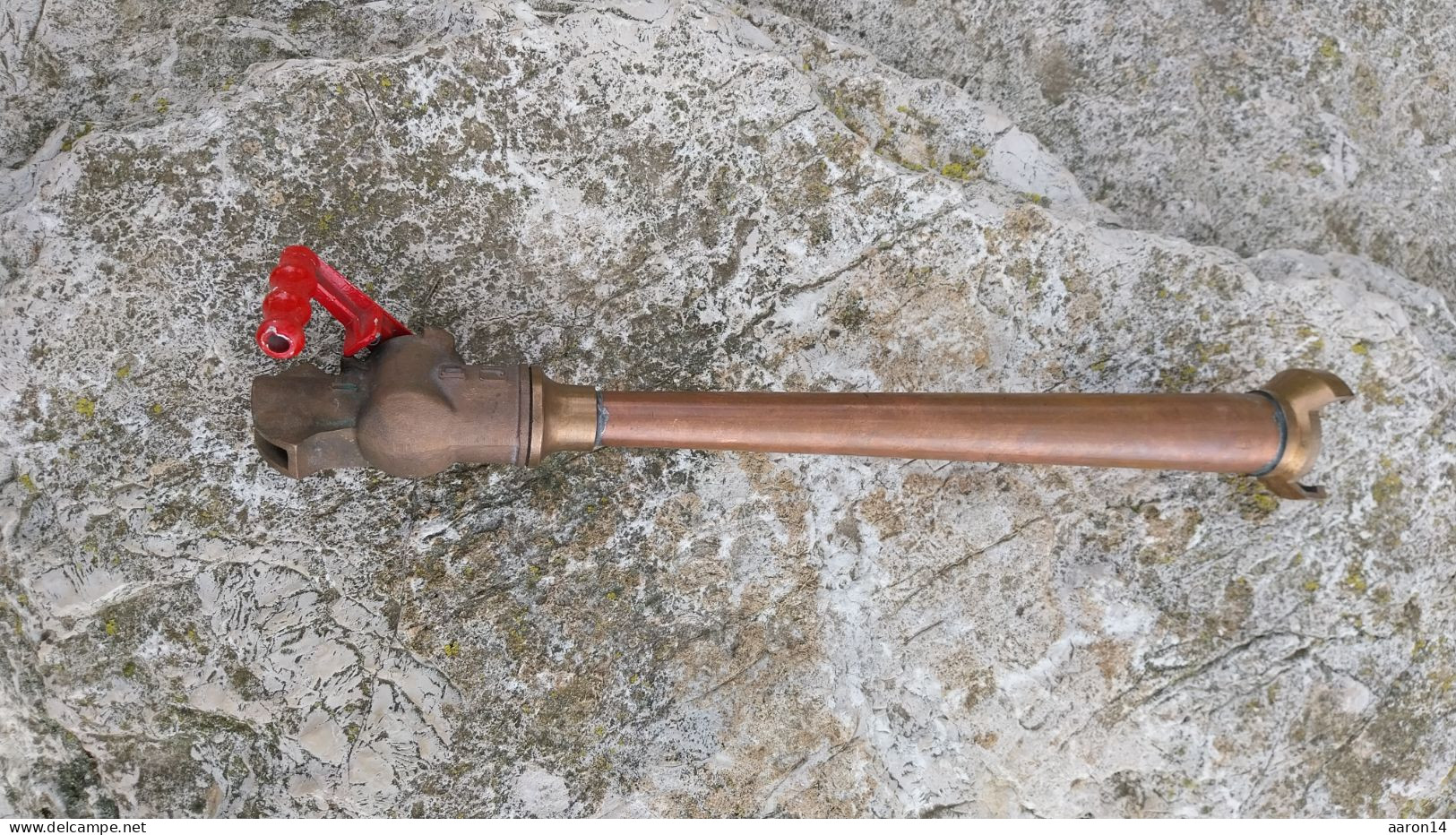 Ancienne Lance Incendie En Cuivre 53 Cm - Feuerwehr