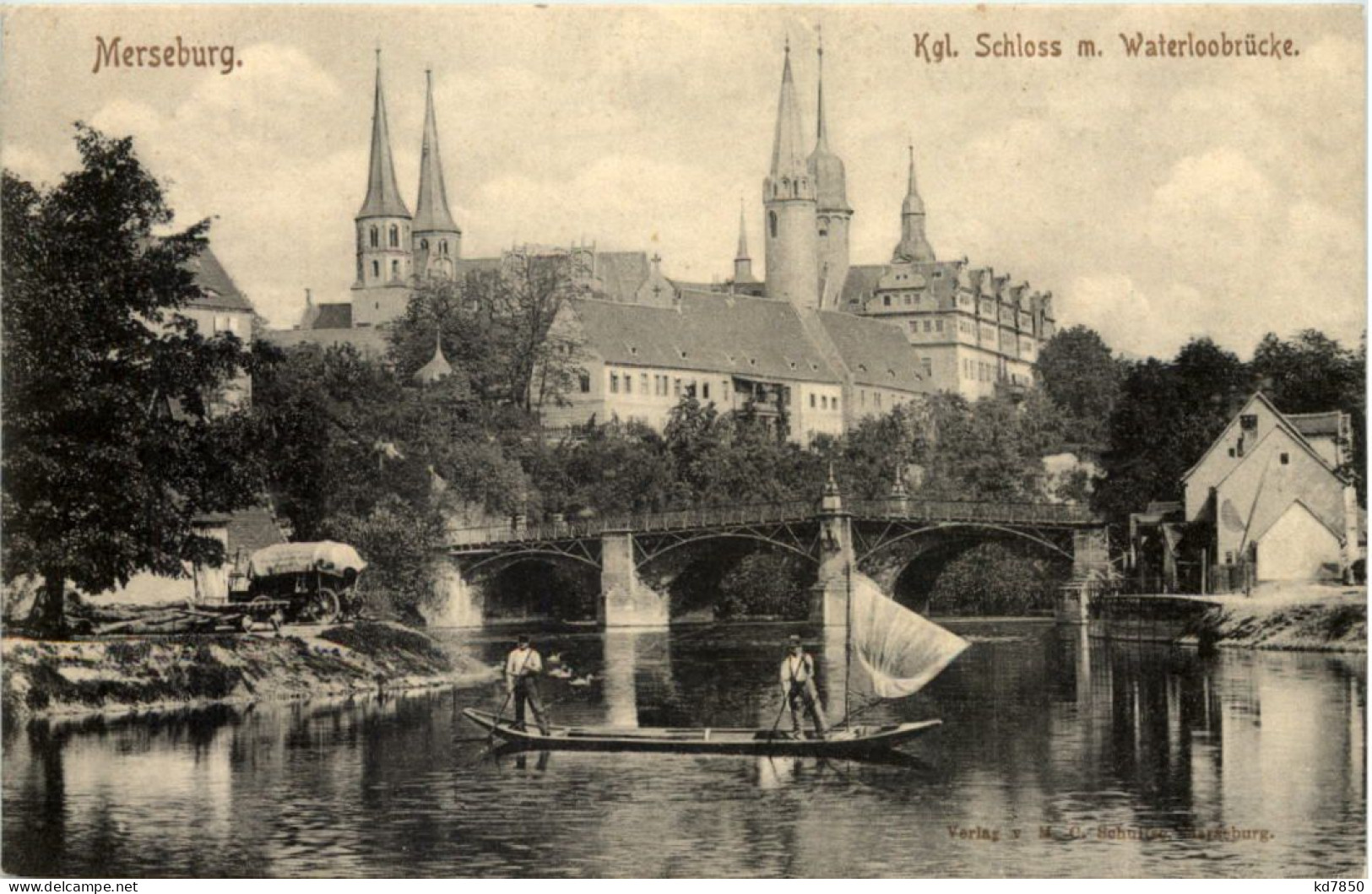 Merseburg - Kgl. Schloss Mit Waterloobrücke - Merseburg