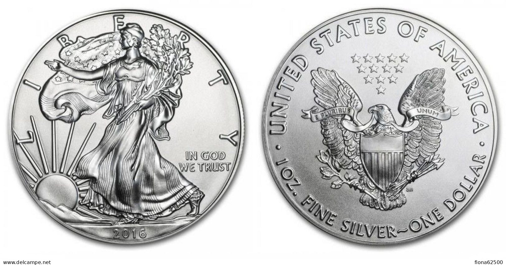 ETATS-UNIS . 1 DOLLAR SILVER EAGLE . 2016 . - 2007-…: Presidents