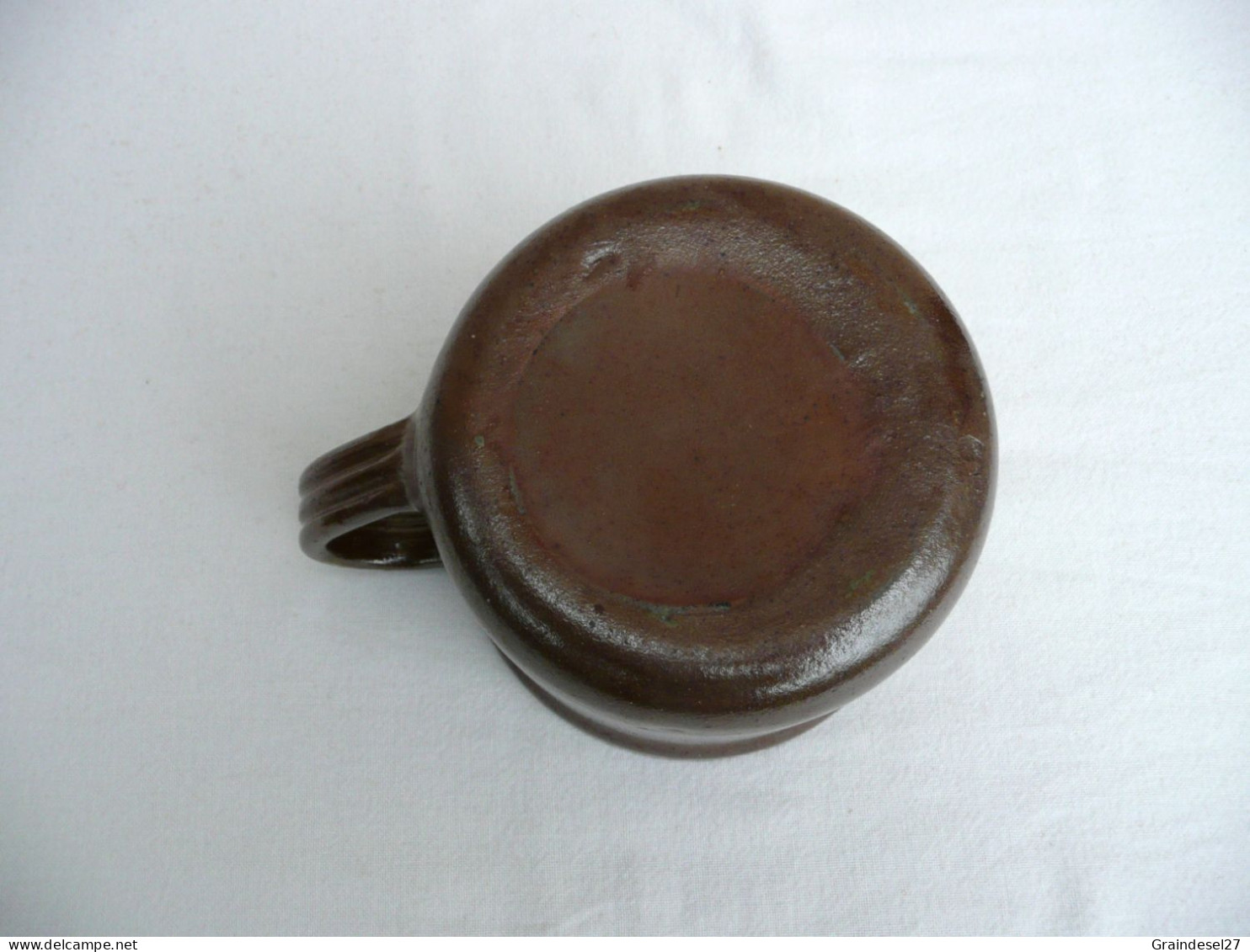 Pot à Lait Ancien En Grès, Diamètre 12,5 Cm, 1/2 Litre - Karaf