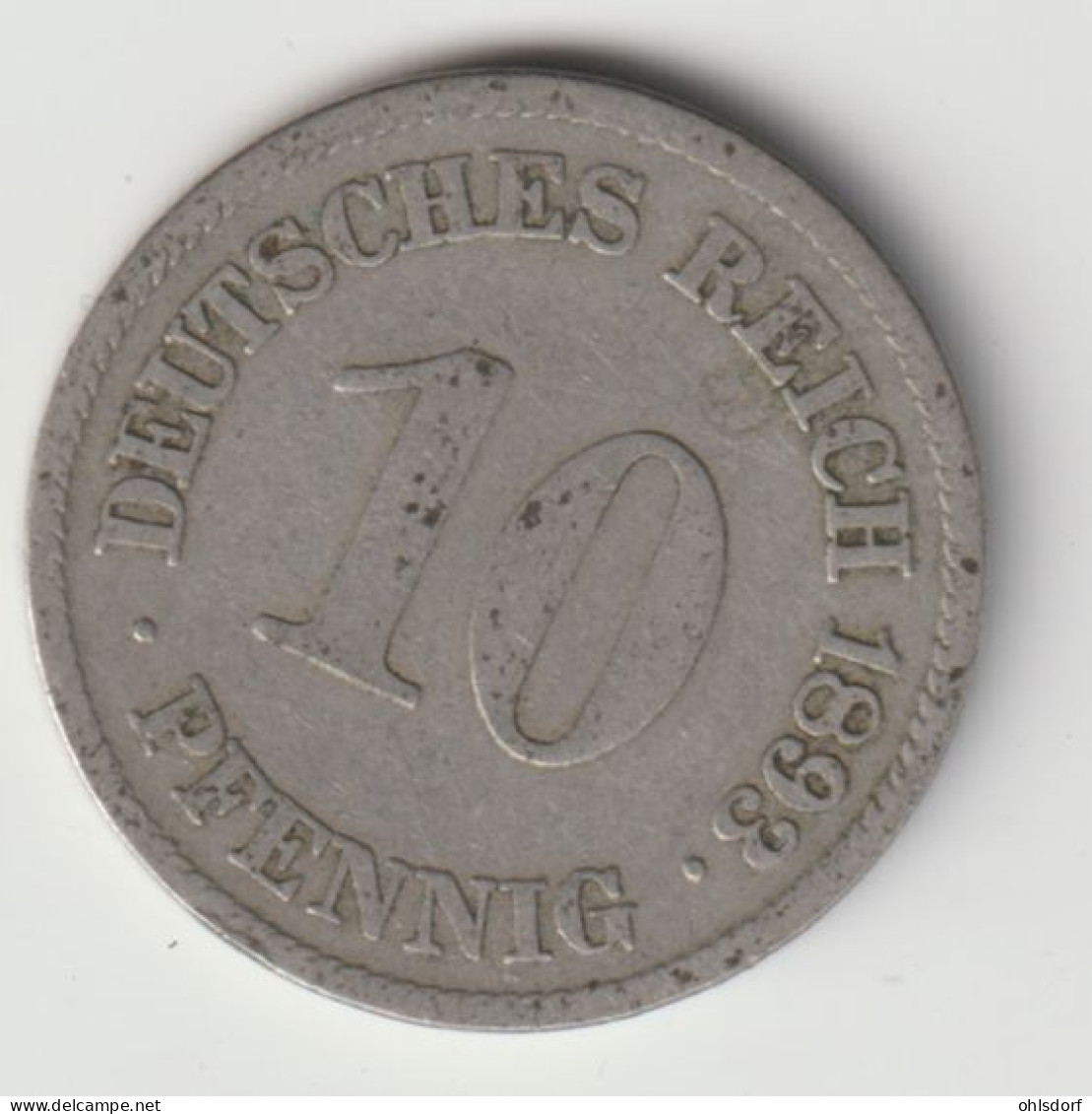 DEUTSCHES REICH 1891 E: 10 Pfennig, KM 12 - 10 Pfennig