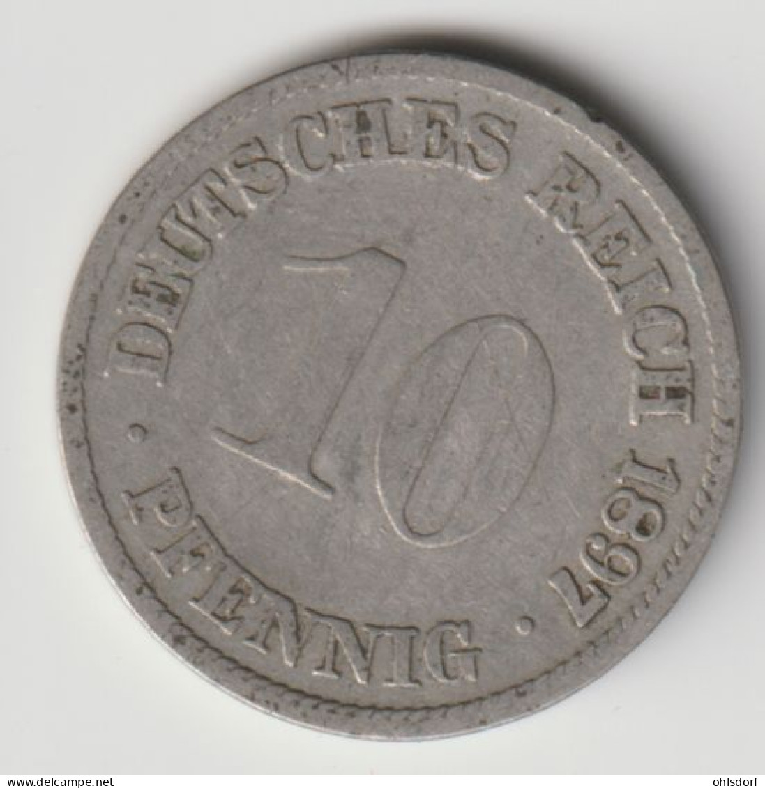 DEUTSCHES REICH 1897 G: 10 Pfennig, KM 12 - 10 Pfennig