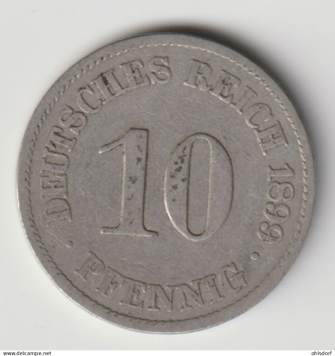 DEUTSCHES REICH 1899 A: 10 Pfennig, KM 12 - 10 Pfennig