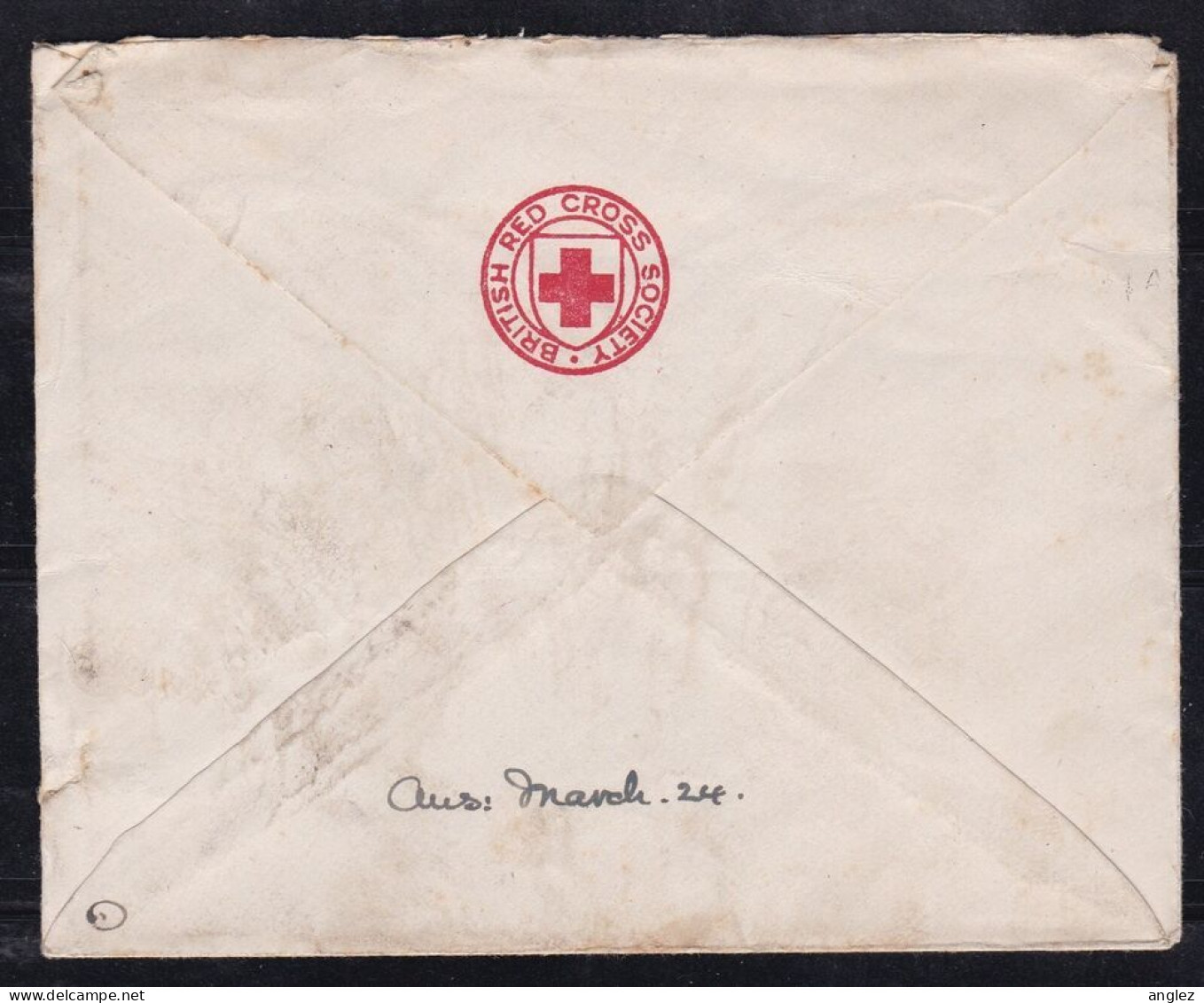 Great Britain - 1916 Red Cross Envelope Used Army P.O. 3 To Surrey Censored - Covers & Documents