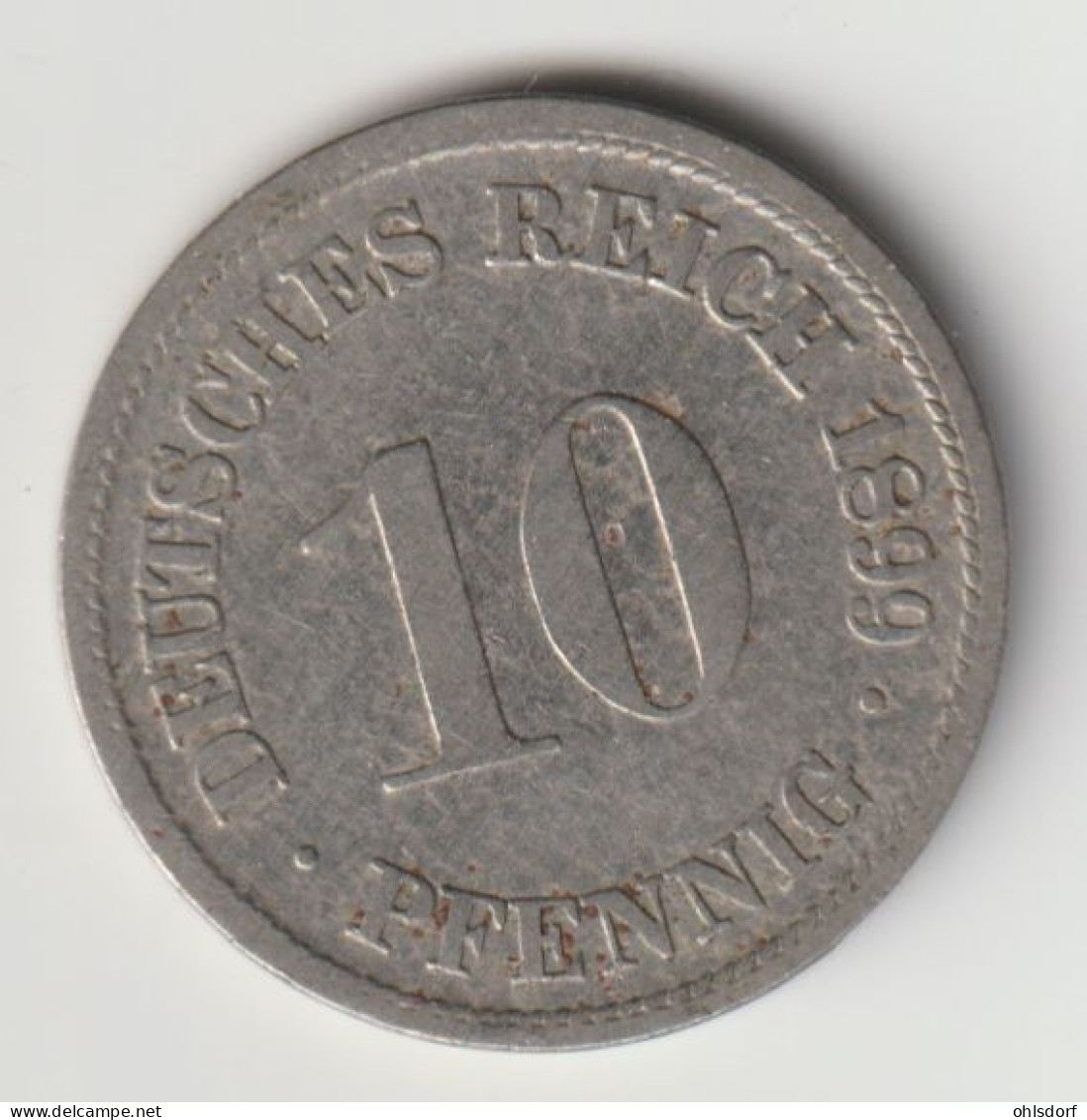 DEUTSCHES REICH 1899 D: 10 Pfennig, KM 12 - 10 Pfennig